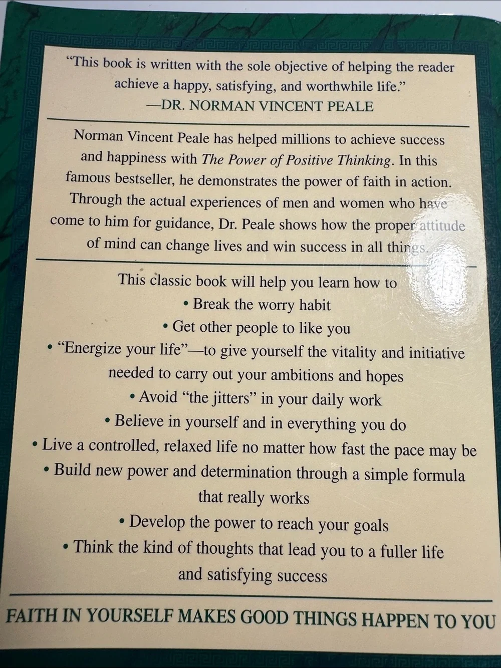 The Power of Positive Thinking by Norman Vincent Peale Paperback